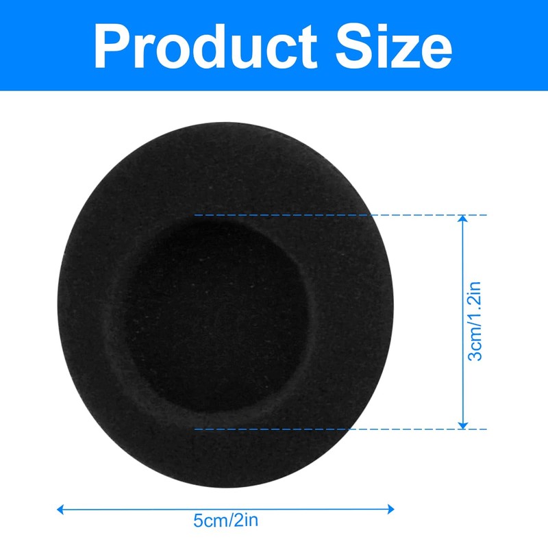 Thyonta 4PCS Headphone Foam Cover Breathable and Comfortable Imported Thickened