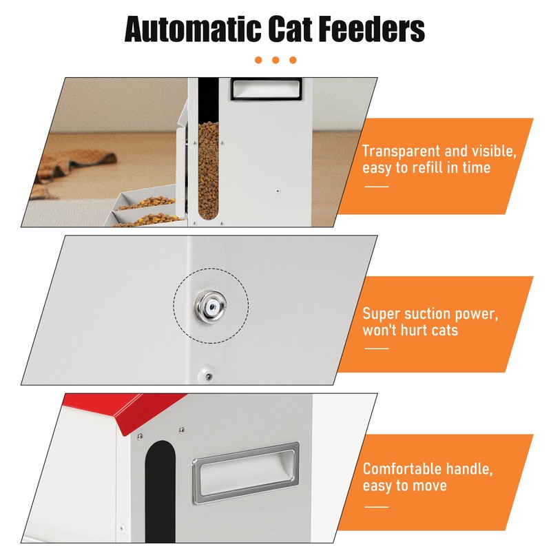 Automatic Cat Feeder for 2 Cats, 12L Automatic Cat Food
