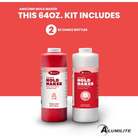 Amazing Mold Maker (64 Oz) – Fast-Curing Platinum Silicone Rubber for Detailed Molds – Food Safe, 30-Min Demold Time – Great for Wax, Soap, Food-Related Arts, Coasters, Jewelry & Other Resin Crafts