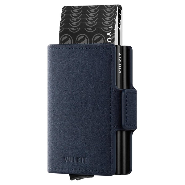 VULKIT Credit Card Holder RFID Blocking Leather Automatic Pop Up
