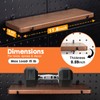SEMPOMA 2 Pcs Walnut Finish Wooden Pegboard Shelf for 1/4"