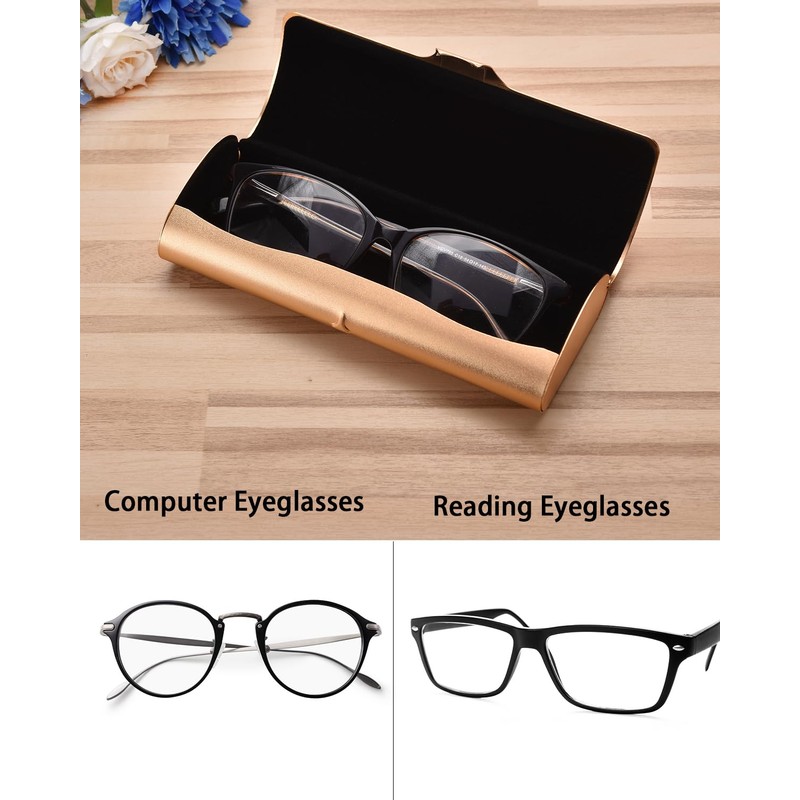 Philley Aluminum Ultra-Light Eyeglass Case Hard Shell Nearsighted Glasses Case