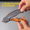 XW Dual-system Safety Utility Knife with Auto-retractable & 3-position Retractable,