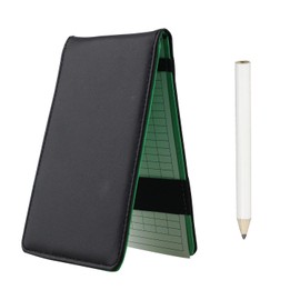 Crestgolf Golf Scorecard Holder PU Leather or Camouflage Nylon Golf Scorecard Cover and Yardage Book Holder Free Golf Pencil and Scorecards