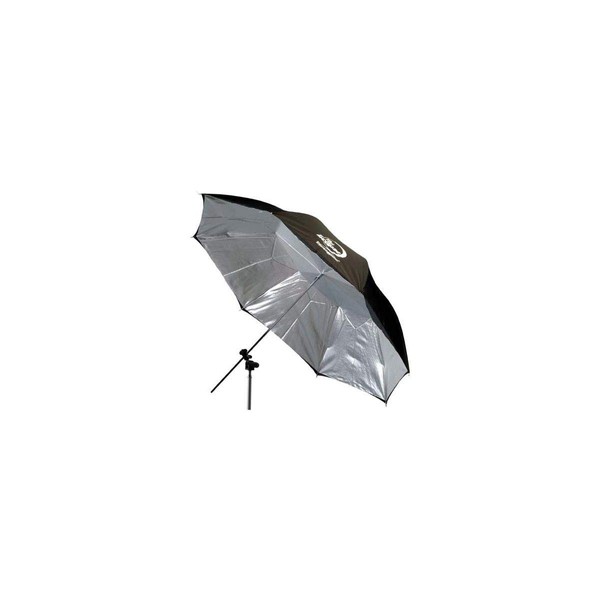 Photogenic 60" Eclipse Umbrella with Silver Interior & Black Cover. (EC60S)