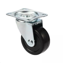 VXB 1" Inch Plastic  Caster Rubber Wheel with Top Plate