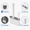 Wall-Mounted Silicone Toilet Brush Set with Holder & Detail Brush,