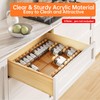 PanPanPal Spice Drawer Organizer, 4 Tier- 4 Pack Amber Acrylic