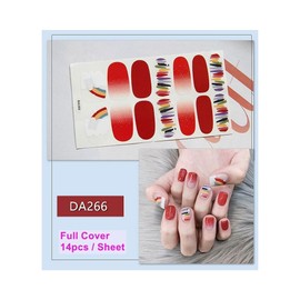 Rainbow Colored Polka Dots Pastel Gradient Full Nail Wraps Art Sticker Da266 Nail Wraps Art Stickers Manicure Supplies for Women for Home Nails Full Long Lasting Easy Apply and Remove