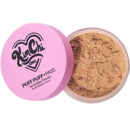 KimChi Chic Puff Puff Pass Set & Bake Powder with Rice Powder & Vitamin-E, Lightweight & Translucent Makeup, Cosmetic Setting Powder:_05 Suntan