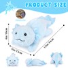 JIZWPOOM Microwavable Stuffed Animal, Blue Axolotl Plush, Cute Weighted Heating