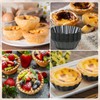 TTSTOIEE Pack of 12 Egg Tart Moulds, Mini Quiche Moulds,