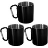 normani Set of 3 Carabiner Cups Stainless Steel 330 ml