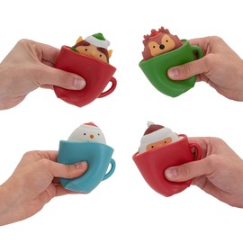 Fun Express Christmas Squeeze Cup Characters, 12 Pieces