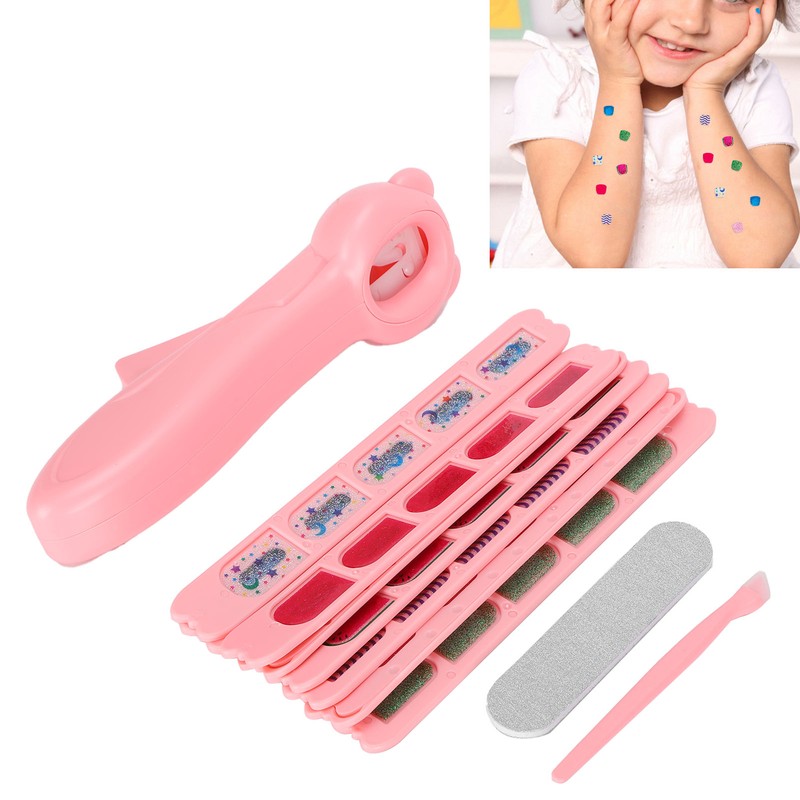 Nail Stamper Machine Set Nail File Nail Glitter Stickers Children