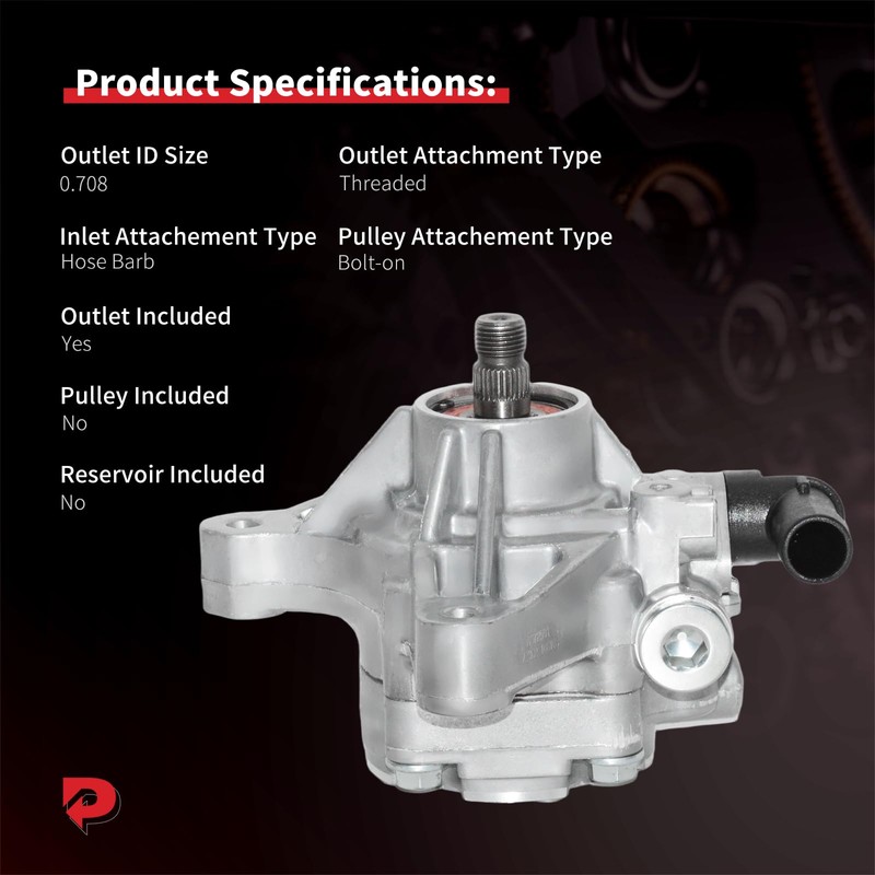 PHOBOOS Power Steering Pump Compatible with Acura TSX 2004-2005 L4
