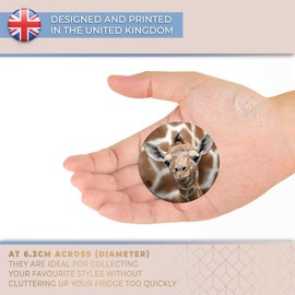 Destination Vinyl ltd Magnet for Refrigerator, Fridge - Cute Baby Giraffe Face Wildlife for Office, Cabinet and Whiteboard, Magnetic Stickers, 12323