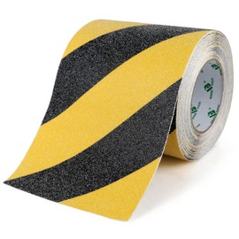 BOMEI PACK Yellow and Black PVC Anti Slip grip Tape 1 roll 150mm*10m High Traction strong stair treads Non-slip tape prevent slips