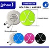 Adhere Golf ball Markers Soft Enamel golf ball markers with