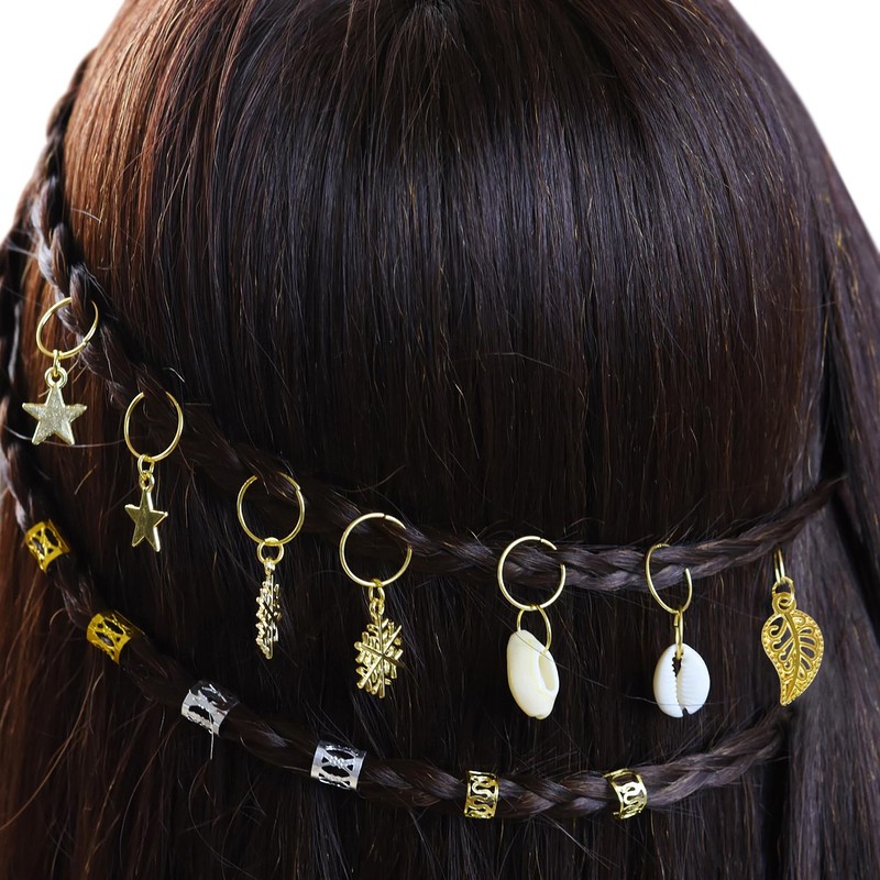 90 Pcs Hair Jewelry for Braids Dreadlocks Beads Braid Hair