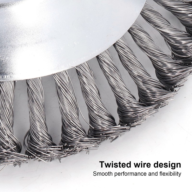 Twisted Wire Wheel Steel Garden Grass Weed Brush Cutting Head