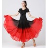 Mrotrida Woman's Gradient Color Ballroom Skirt Lady Chiffon Waltz Dancing