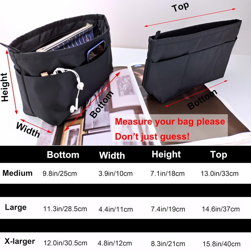 Time Wing Purse Organizer Insert Tote Handbag Organizer Pocketbook Divider