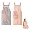 Aipeeo Women's Cooking Apron, Pack of 2 Aprons, Smock Apron,