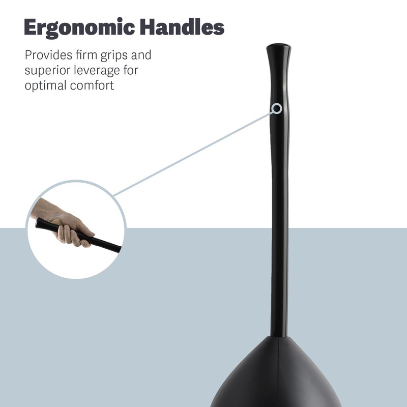 Casabella Toilet Plunger and Hideaway Caddy Combo for Bathrooms, 2-Piece