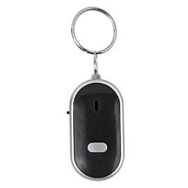 Whistle Key Finder,Keychain Locator Tracer,Voice Control Anti-Lost Device for Pet Keychain Locator, Key, Suitcase(Black)