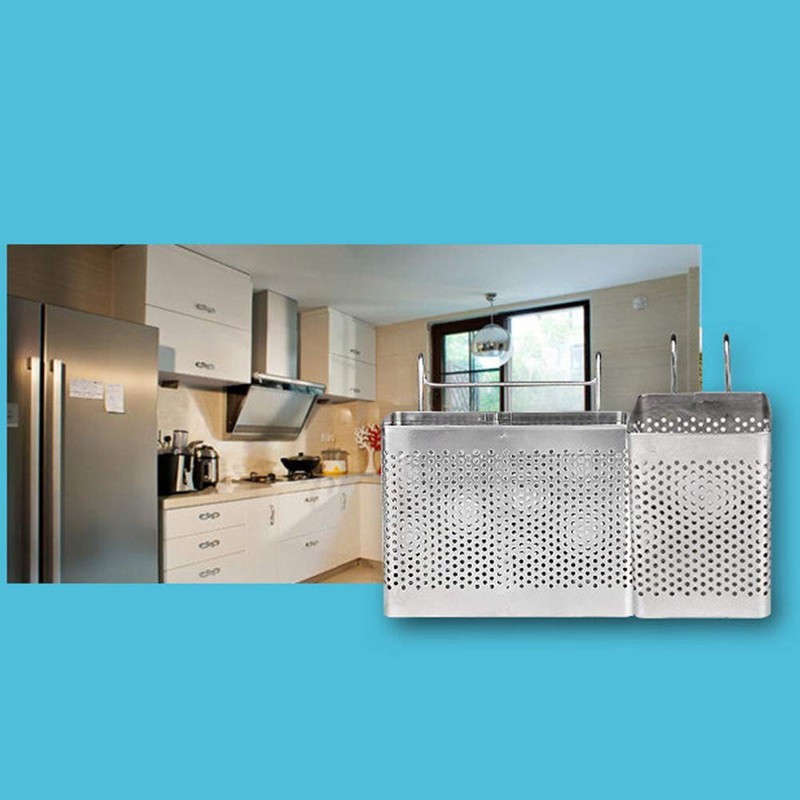 TOPINCN Kitchen Utensil Storage Holder, Stainless Steel Utensil Container Hanging