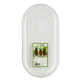 Plastec PLIPAK612 Oval Plantpak Saucer, Clear, 12 inches