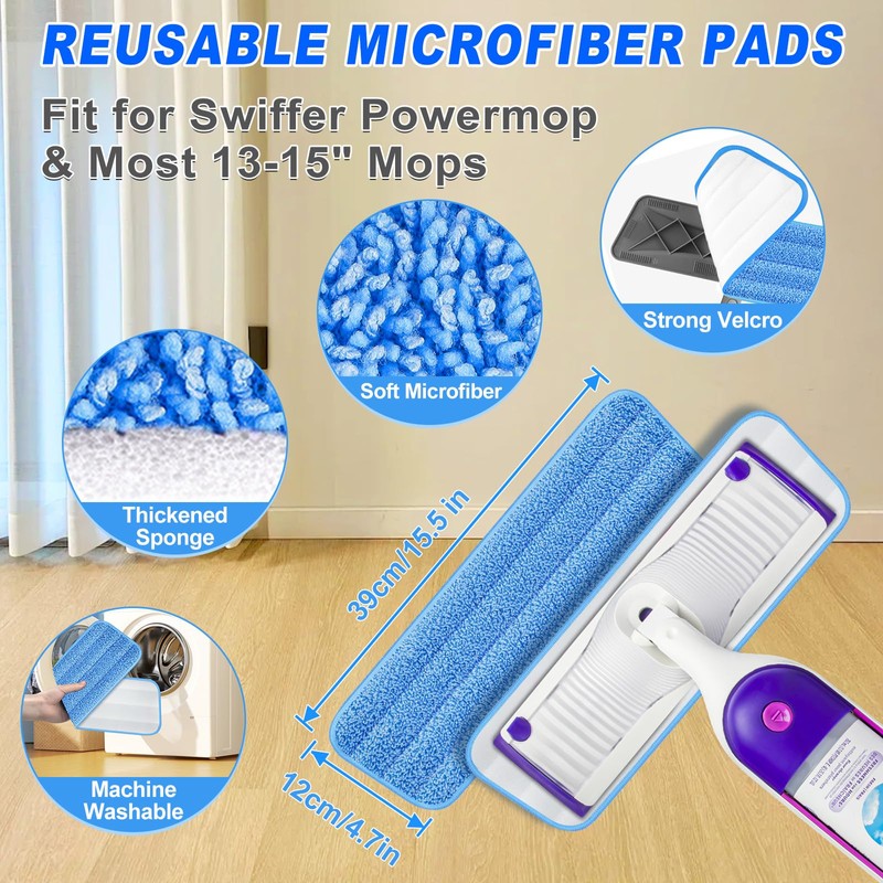 Microfiber Mops for Hardwood Floor Cleaning - BPAWA Flat Floor