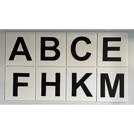 Dressage Letters Signs Markers - Show jumping - Equestrian AKEHCMBFPRSV Large/Small arena (Set of 8 A, K, E, H, C, M, B, F)