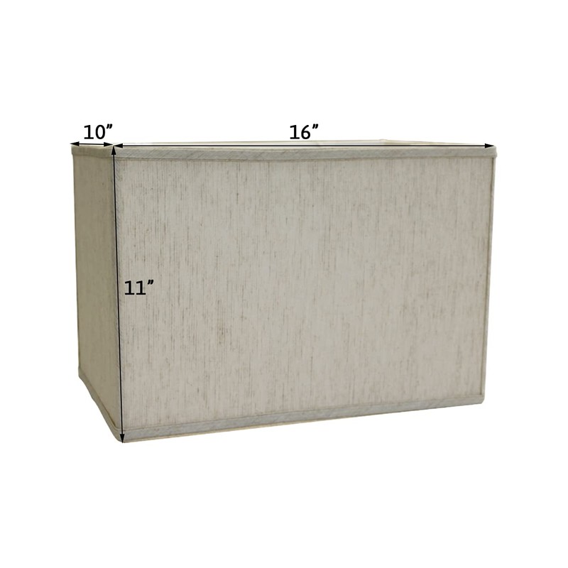 Rectangular Drum Lampshade (10x16) (10x16) x 11 Softback Textured Oatmeal