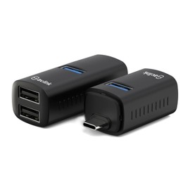 AV:Link | 3 Port USB Mini Hub USB Type-C Plug to 3 x USB-A ports | Add up to 3 More USB devices to your laptop, PC, or Smart Device | Lightning Fast Data Transfers