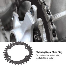 Tbest mountain bike ride narrow front chainring 96bcd,Narrow Wide Chainring 96mm BCD 32T 34T 36T 38T ycle Single Chain Ring Guard Compatible M6000 M7000 M8000 Shimano Mountain Bike
