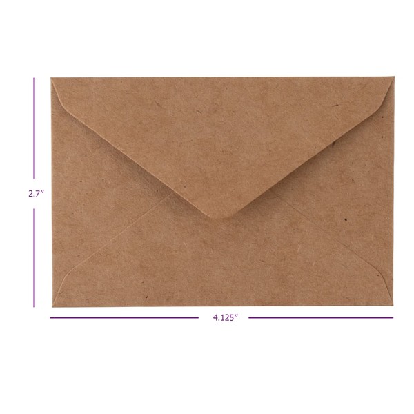 Kraft Mini Envelopes Brown Kraft Envelopes for Gift Cards and