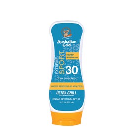 AUSTRALIAN GOLD SPF 30 Extreme Sport Lotion with Ultra Chill 8 fl oz (237 ml) Protector Loción Bloqueador Solar Corporal FPS 30 Extreme Sport Con Ultra Chill (Amplio espectro/Resistente a la transpiración y al agua/No graso/Sin oxibenzona/Sin crueldad)
