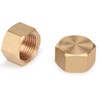 nutmanel Brass Cap 3/8 Inch Female Thread, Brass Blanking Plug
