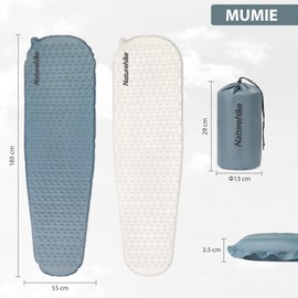 Naturehike Ultraleichte selbstaufblasende Isomatte, isolierte Isomatte, 3,5 cm leichte rechteckige/Mumien-Isomatte für Camping, Rucksackreisen, Wandern, Reisen, ISPO-Preisträger 2024