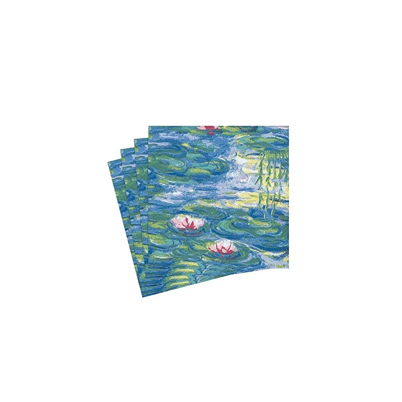 Caspari Nympheas Paper Cocktail Napkins, 20 Per Package