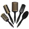 Brushworx Gold Oval Cushion Brush Boar Bristle
