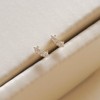 14k mini cubic line piercing earring thickness gift package /