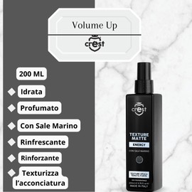 Crest - Matte Texture Energy - Matte Texture - Strong Hold for Hair - Shaping - Sea Salve - Sea Salt - Professional