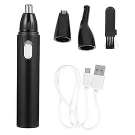 Healifty Electric Multifunctional Nose Hair Trimmer for Men and Women Portable Personal Care Device for Safe Nasal Cavity Cleaning and Eyebrow Grooming Black Hair Remover