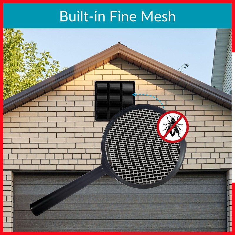 TURvent 10x10 Vent Cover (duct opening) - Black HVAC Return