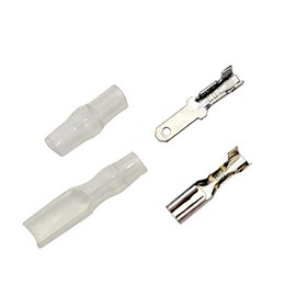 [Set of 10] Flat Terminal Set, Type 110 (0.5 - 1.25 sq) 0.1 inches (2.8 mm), Male/Female with Insulated Sleeve