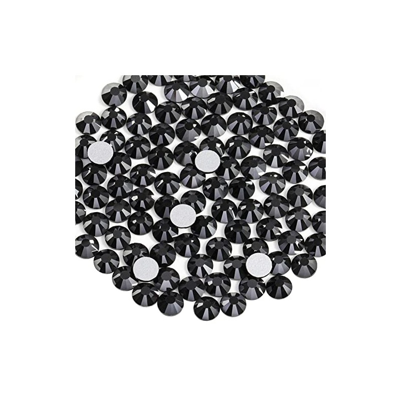 Beadsland 576pcs Flat Back Crystal Rhinestones Round Gems for Nail