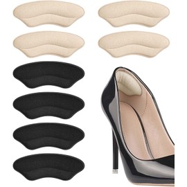 Almohadillas de Talón Adheribles para Zapatos de Mujer y Hombre,Plantillas Protectoras Tacones,Relleno Zapatos Grandes Cojines de Talón para Evitar Resbalones, Ampollas, Rozaduras(4 Pares)